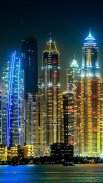 Dubai bei Nacht Hintergrund screenshot 1