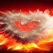 Fiery Wings Heart LWP screenshot 0