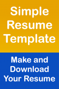 Simple Resume Template screenshot 3