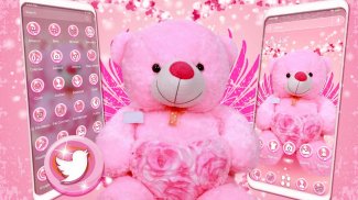 Pink Teddy Bear Theme screenshot 1