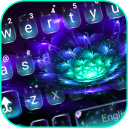 Galaxy Purple Flower Keyboard