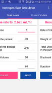 Inotropes Rate Calculator screenshot 2