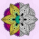 Mandala Color by Number Book Icon