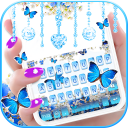 Spring Blue Butterfly Tema Tastiera Icon