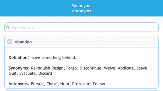 English Synonym Antonym Dictionary Free App screenshot 4