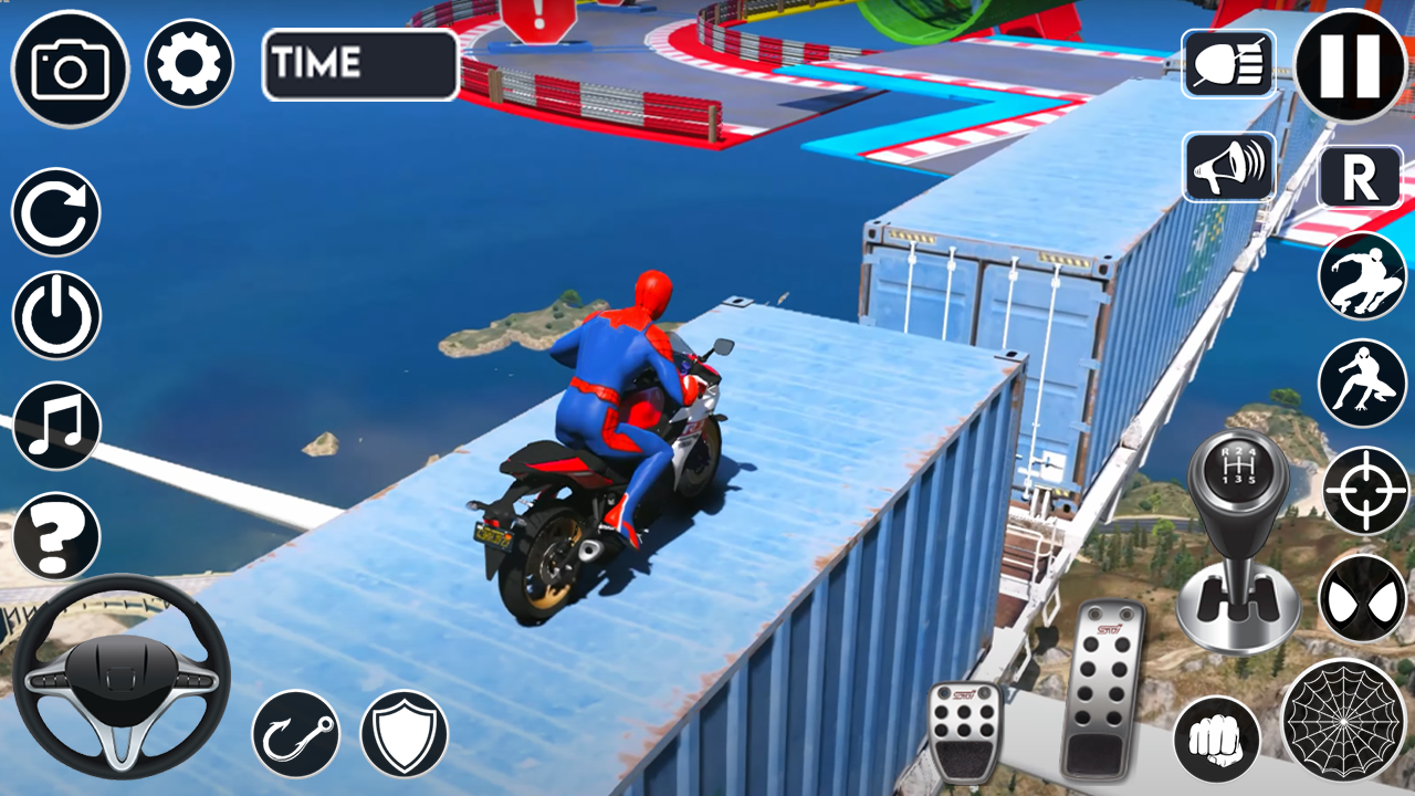 HERO STUNT SPIDER BIKE SIMULATOR 3D jogo online gratuito em