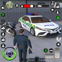 الولايات المتحدة وقوف السيارات سيارة الشرطة هوس 3D Icon