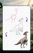 Cara melukis dinosaur. Pelajaran menggambar screenshot 4