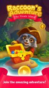 Raccoon's Adventure: The Pirate Island - Match 3 screenshot 2
