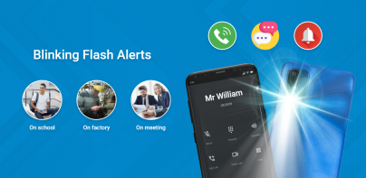 Flash értesítés, hívás, sms.