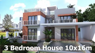 House Plan 10x16m with 3 Bedrooms screenshot 4
