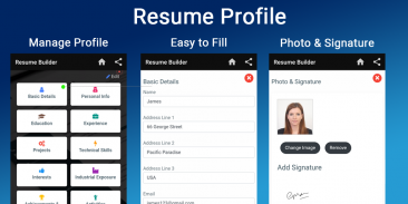 Resume builder Free CV maker templates formats app screenshot 1