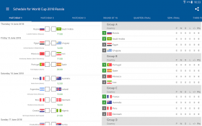 Schedule for World Cup 2018 Russia screenshot 7