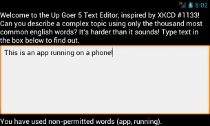 Up-Goer 5 Text Editor screenshot 3