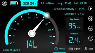 GPS Tachimetro :odometro velocità dell'inseguitore screenshot 1