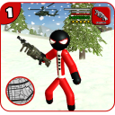 Santa claus stickman rope hero vegas crime Icon