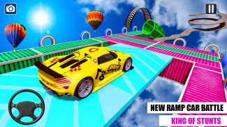 Gila Mega Lereng Mobil Balap - Mobil permainan screenshot 4