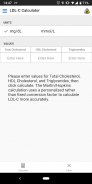 LDL Cholesterol Calculator screenshot 1