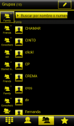 THEME GO CONTACTS CHESS YELLOW screenshot 3