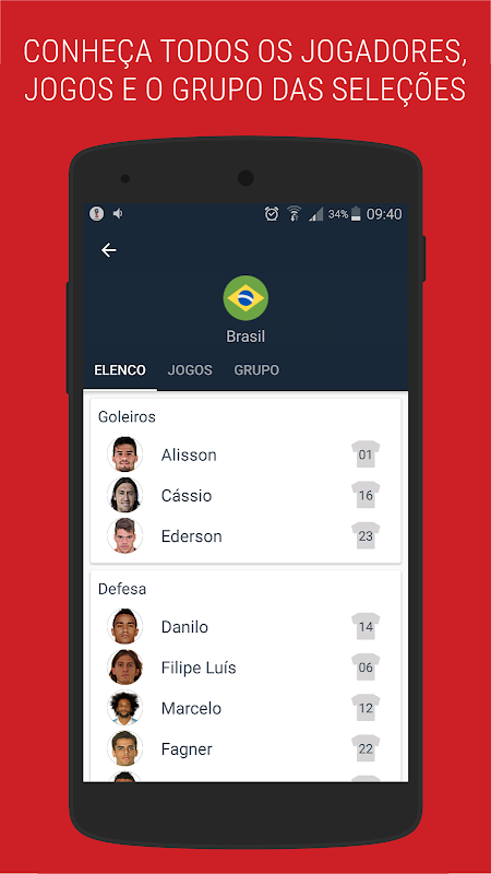 Tabela Copa do mundo 2018 - Rússia APK برای دانلود اندروید