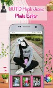 OOTD Hijab jeans Photo Editor screenshot 2