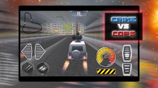 犯罪与警察 - 射击赛车3D screenshot 1