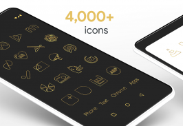 Lines Gold - Icon Pack (Pro Version) screenshot 1