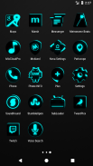 Flat Black and Cyan Icon Pack Free screenshot 5