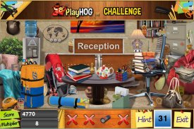 Challenge #245 Reception Free Hidden Objects Games screenshot 0