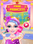 Công chúa màu hồng-makeover trò chơi screenshot 3