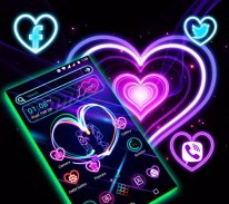 Neon Heart Launcher Theme screenshot 0