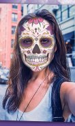 Mexican Skull Mask – Halloween Makeup Face Editor screenshot 2