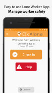 Ok Alone - Lone Worker App screenshot 3