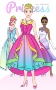 Princess Dress Up & Coloring screenshot 1