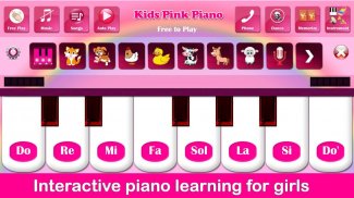 Kids Pink Piano Music & Songs screenshot 2