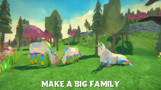🦄🌈 Unicorn Family Simulator - Magic Horse World screenshot 1