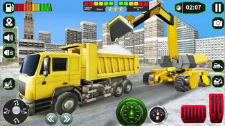Real Heavy Snow Plow Truck Excavator Machine Games screenshot 4