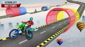 Mega Ramp Bike Stunt Games 3D screenshot 1