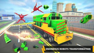 Flying Train Robot Car Games screenshot 1