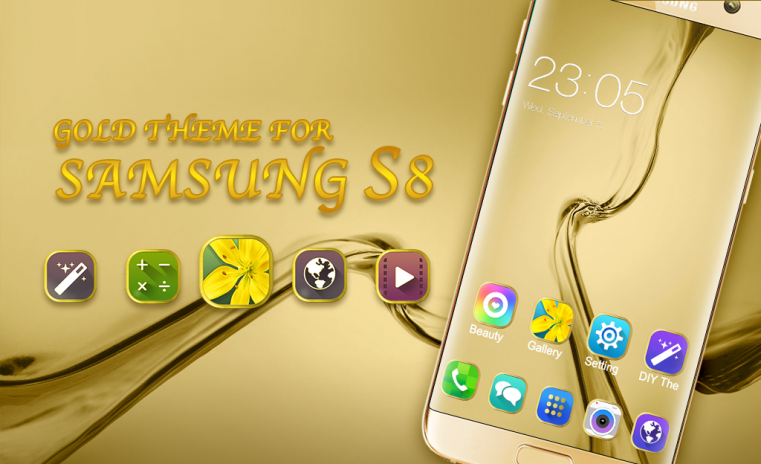 Theme For Samsung Galaxy S8 Gold Wallpaper Hd 212 Download Apk