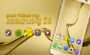 Theme for Samsung Galaxy S8: Gold wallpaper HD screenshot 3