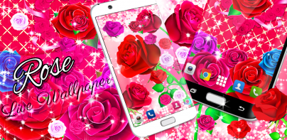 Pink red roses live wallpaper