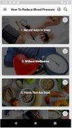 How To Reduce Blood Pressure Naturally -Diet Plans screenshot 1