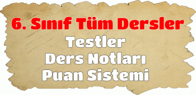 6. Sınıf Tüm Dersler Test Çöz