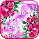 Pink Glamor Roses Keyboard Theme