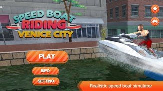 Speed Boat Riding Venice City screenshot 3