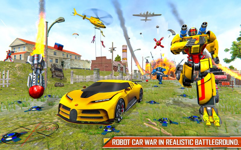 8200 Jet Robot Car Transformation Robot Car Games Mod Apk Download  Free