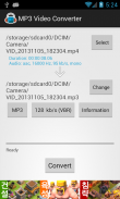 MP3 تحويل الفيديو screenshot 0