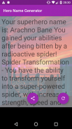 Superhero name generator screenshot 3