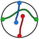 Color Link - Connect the Dots Icon